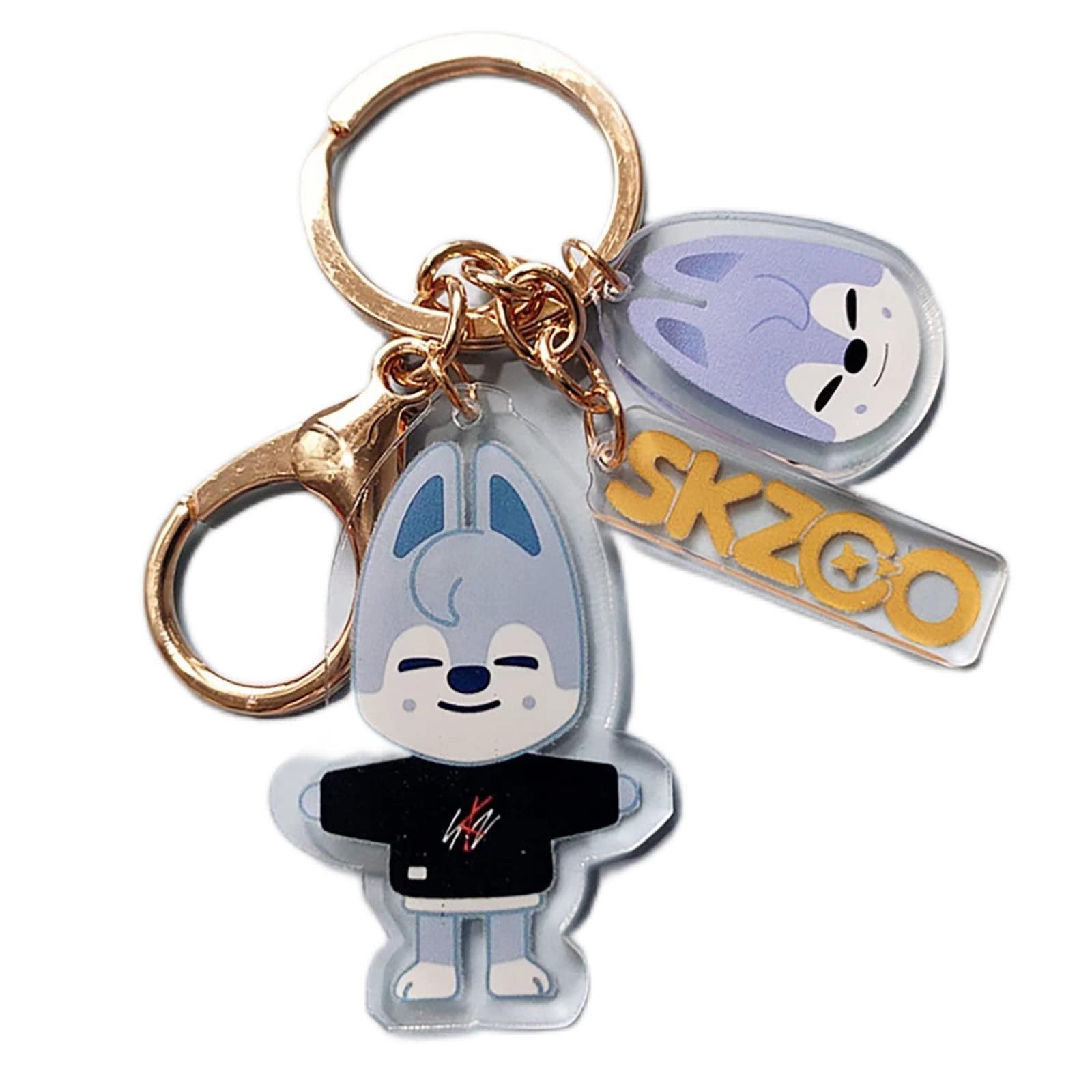SXTQFDCKpop Merchandise,Skzoo Keychain Felix Hyunjin Bag Ornaments Accessories Key Ring