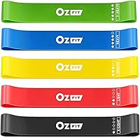 Vista 2 de Resistance Bands Set for Men and Women, Pack of 5 Different Levels Elastic Band for Home Gym Long Exercise Workout – Great Fitness Equipment for