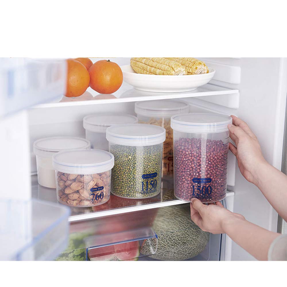 Contenitori Alimentari, Airtight, Contenitore per Cereali, Durevole Impilabile Contenitori, Mantieni Il Cibo Fresco e Asciutto, Blue