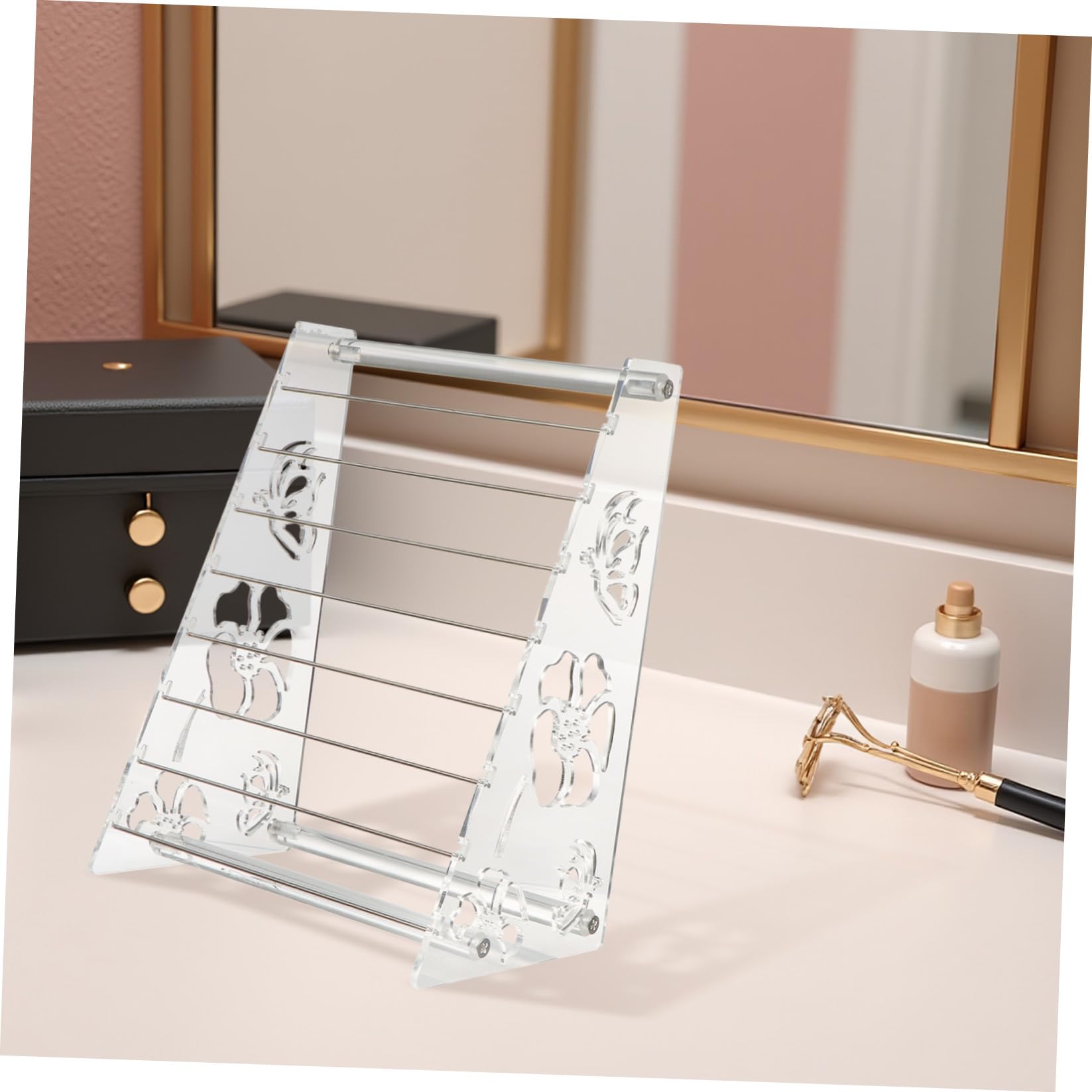TOYANDONA Organizer da Esposizione Gioielli in Acrilico Trasparente Supporto Multiuso per Catenine Collane e Perle Stand Compatto per Creatori e Rivenditori