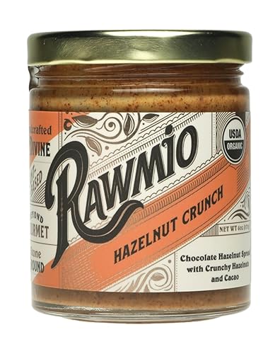 Miniatura 10 de Rawmio Crema crujiente de avellana orgánica, 6 onzas, paquete de 2, 6 porciones por frasco, crudo, orgánico, vegano, sin gluten