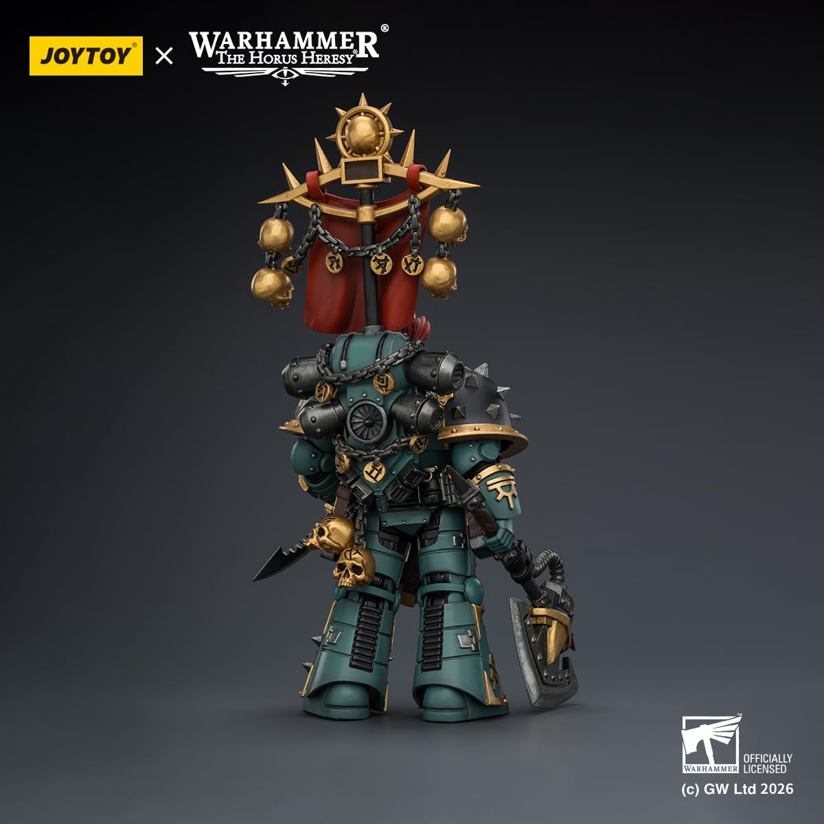 TOYVERSE JOYTOY Warhammer The Horus Herejy Sons of Horus Vheren Ashurhaddon Master of the True Sons with the Hacha Serpentis Figura de acción a escala 1/18, modelo de personaje para mayores de 15 años
