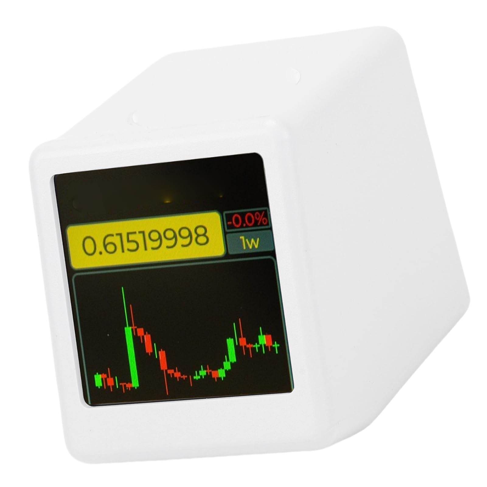 Bewinner Bitcoin Stock Ticker WiFi Crypto Prix en Temps Réel LED Horloge Météo Animation GIF Moniteur Intelligent pour Bureau Table de Nuit BTC ETH (Blanc)