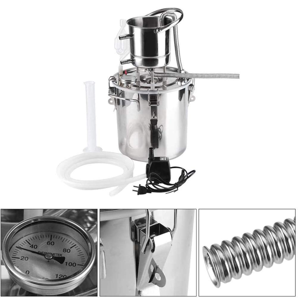 Kit para Hacer Vino, Caldera de Acero Inoxidable, Equipo de Destilación de Agua (10L)