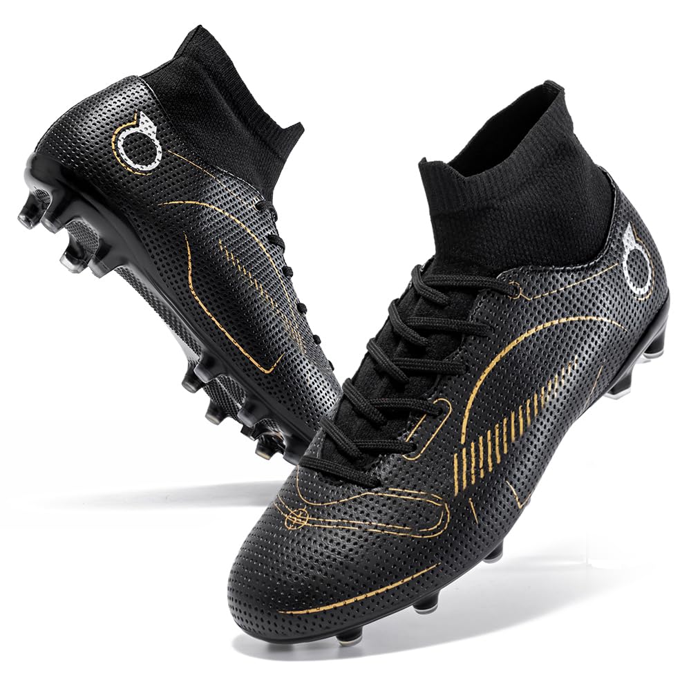 breooesMen’s Soccer Cleats Football Boots Professional Training Turf Mens Outdoor Indoor Sports Athletic Big Boy's Fashion Sneaker