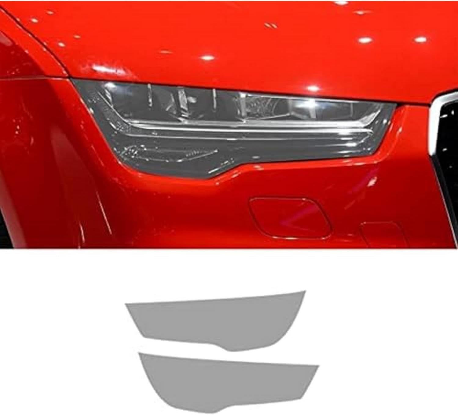 SamLng Car Front Light Film for Audi RS7 2015-2019 Car Headlight Protective Film Front Light Transparent Blackened TPU Sticker Car Headlight Protective Film