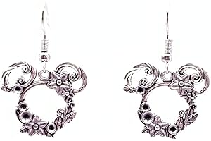 Mickey Fun Floral Swirl Earrings: Capture the Disney Magic with Every Wear