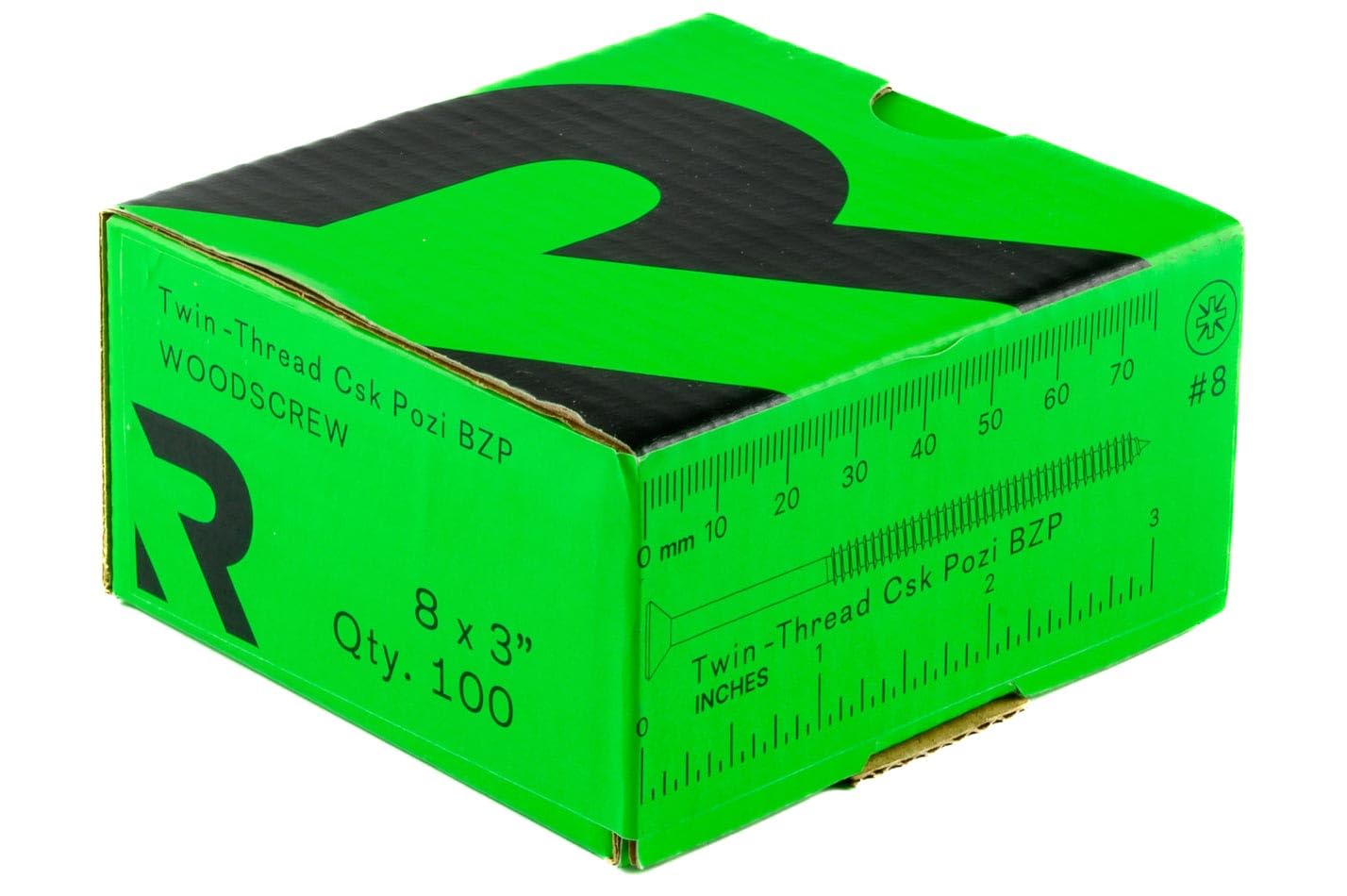 Rikä TWSR026 Woodscrew Twin-Thread CSK BZP 8 x 3in 200pk - Image 4
