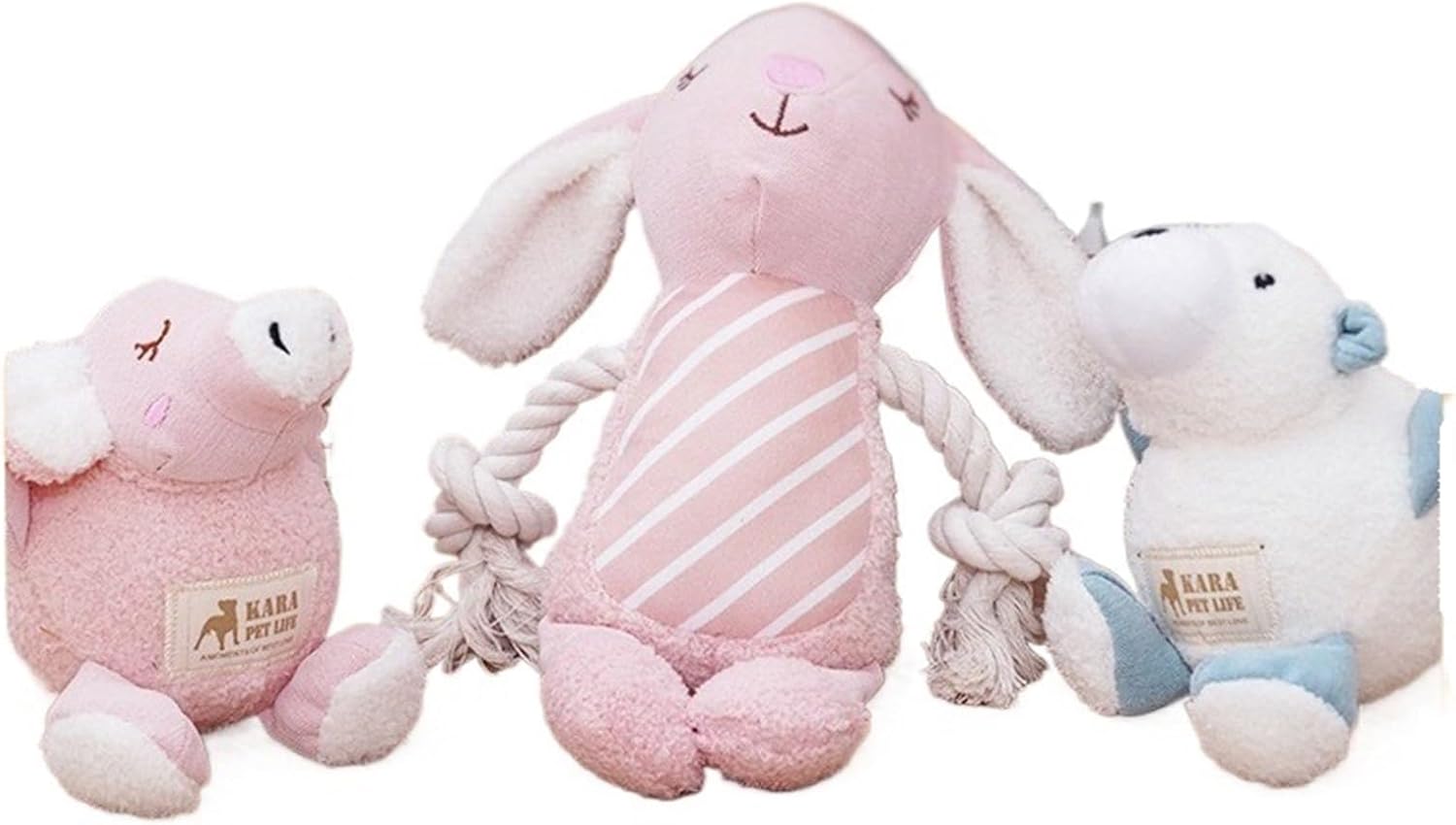 Dog Plaything, Plush, Noise-Making, Teeth-Resistant, bite-Resistant Teddy Corgi, Small Puppy Boredom Relief Tool, pet Supplies(Blue Bear)