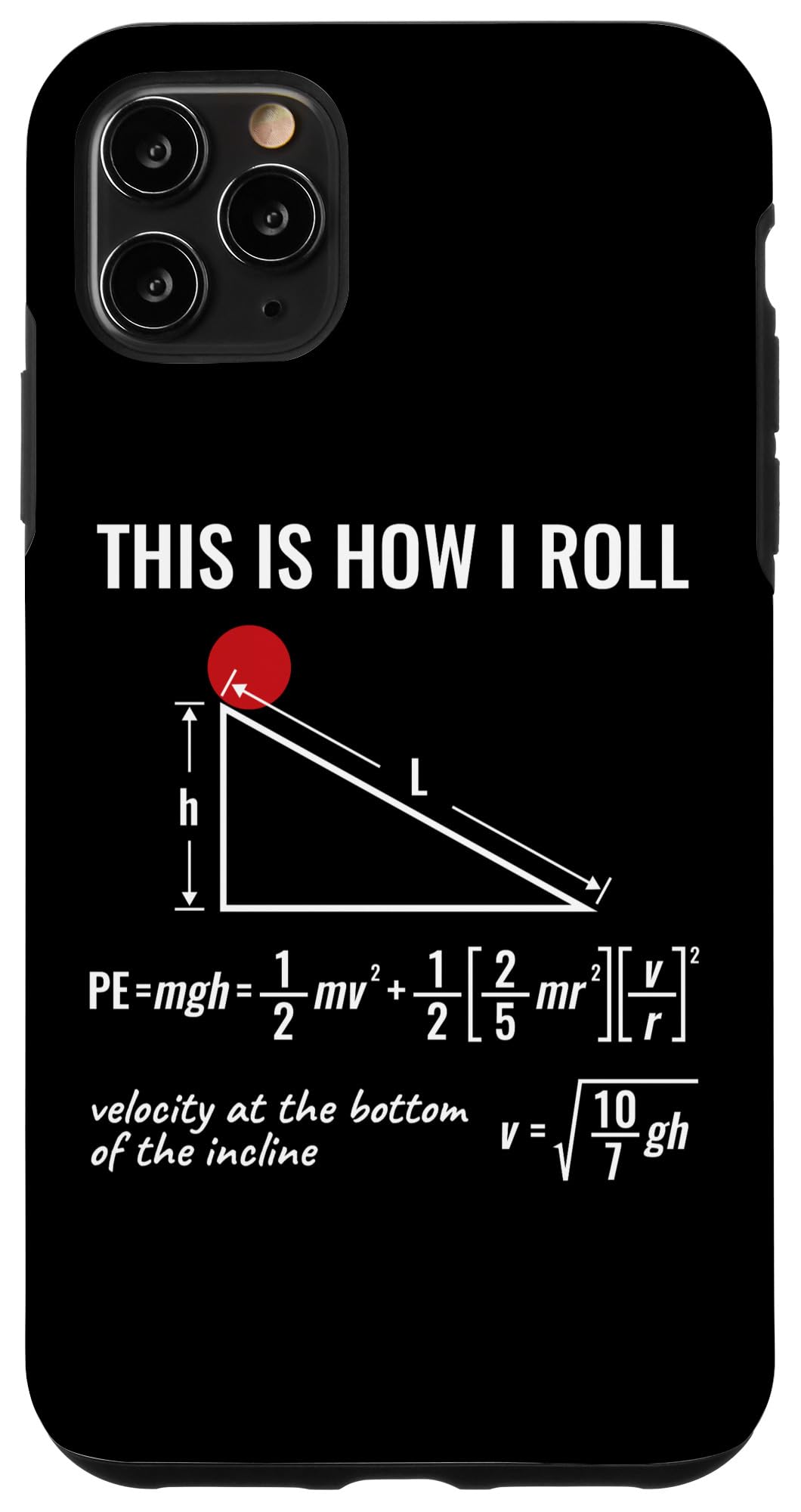 iPhone 11 Pro Max Physics Equation, Funny, This is How I Roll, Physicist Case