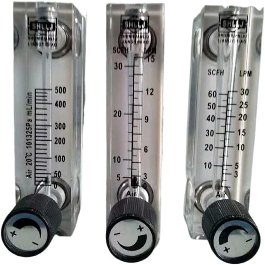 LZM-6T 0-500mL/min for air panel type acrylic flowmeter(flow meter) with adjust valve bass fitting Female G1/4" Male M18*1.5