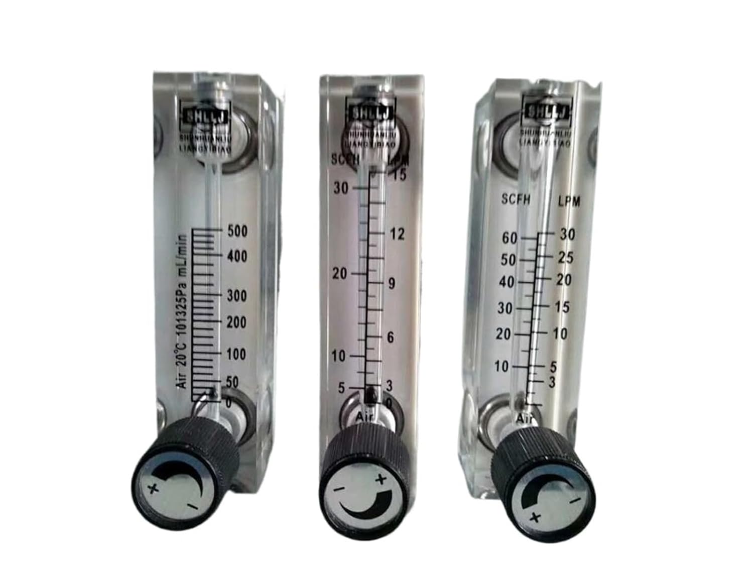LZM-6T 0-500mL/min for air Panel Type Acrylic flowmeter(Flow Meter) with Adjust Valve bass Fitting Female G1/4" Male M18*1.5