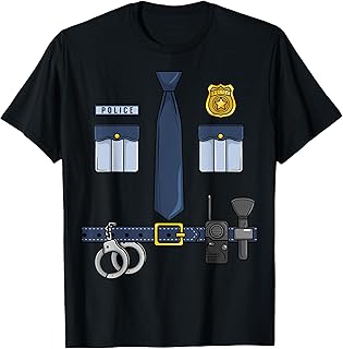 Halloween Policeman Costume Halloween Police Officer Costume T-Shirt