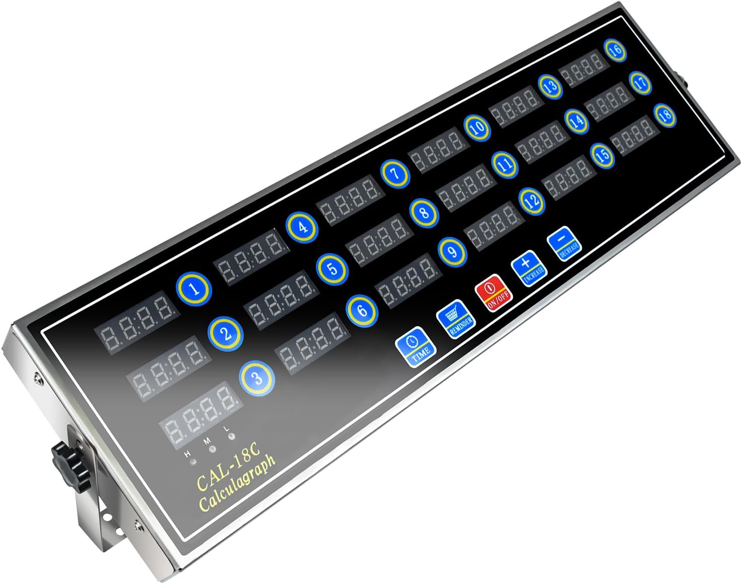 Commercial 18 Channel Kitchen Timers for Cooking with Alarm Adjustable Volume Professional Led Digital Timers for Cooking Clock Reminders for Multiple Events in Restaurant Kitchens