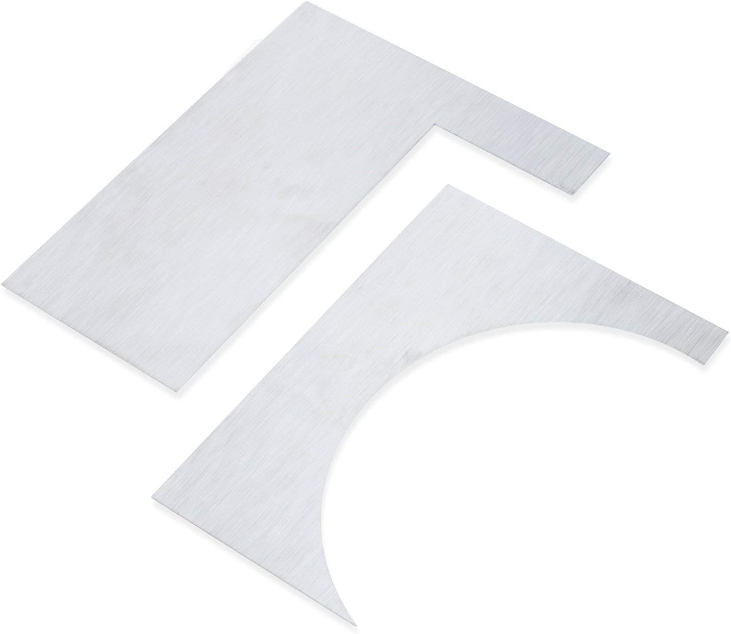 Buttercream Crisp Corner and Spherical Contour Comb Scraper Set by Modan Supplies