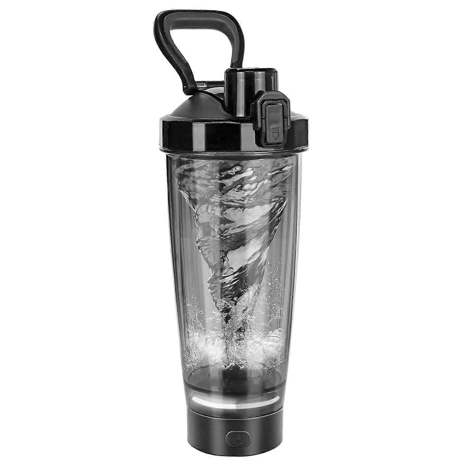 JOYHAPPST Electric Protein Shaker Cup 20 oz USB Rechargeable Protein Self-Mixing Protein Powder BPA Free Gym Black