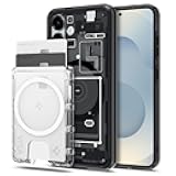 Ultra Hybrid MagFit (Zero One) Designed for Galaxy S25 Ultra Hybrid (MagFit+) Wallet Card Holder (Crystal Clear)