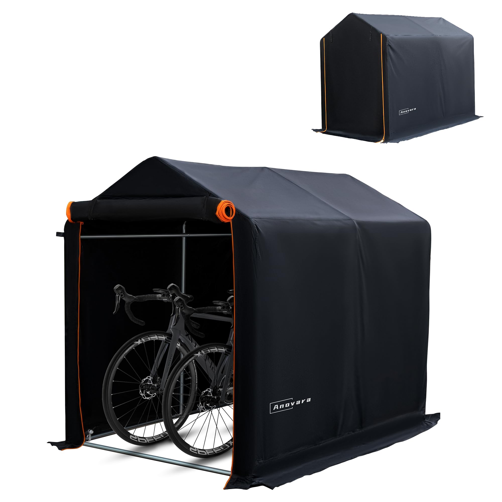 Anovara サイクルハウス バイクガレージ 自転車置き場 ブラック　サイズM Amazon.co.jp: Anovara(アノヴァラ) サイクルハウス バイク