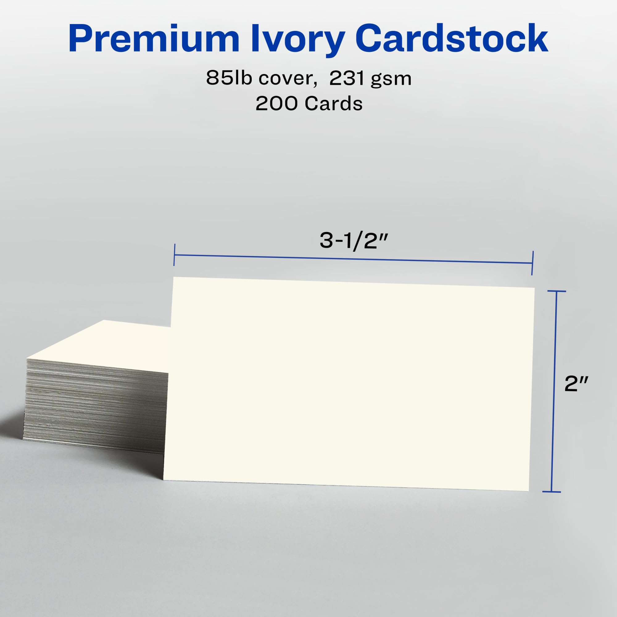 Avery Clean Edge 05876 - Biglietti da visita, 5 x 9,5 cm, confezione da 200