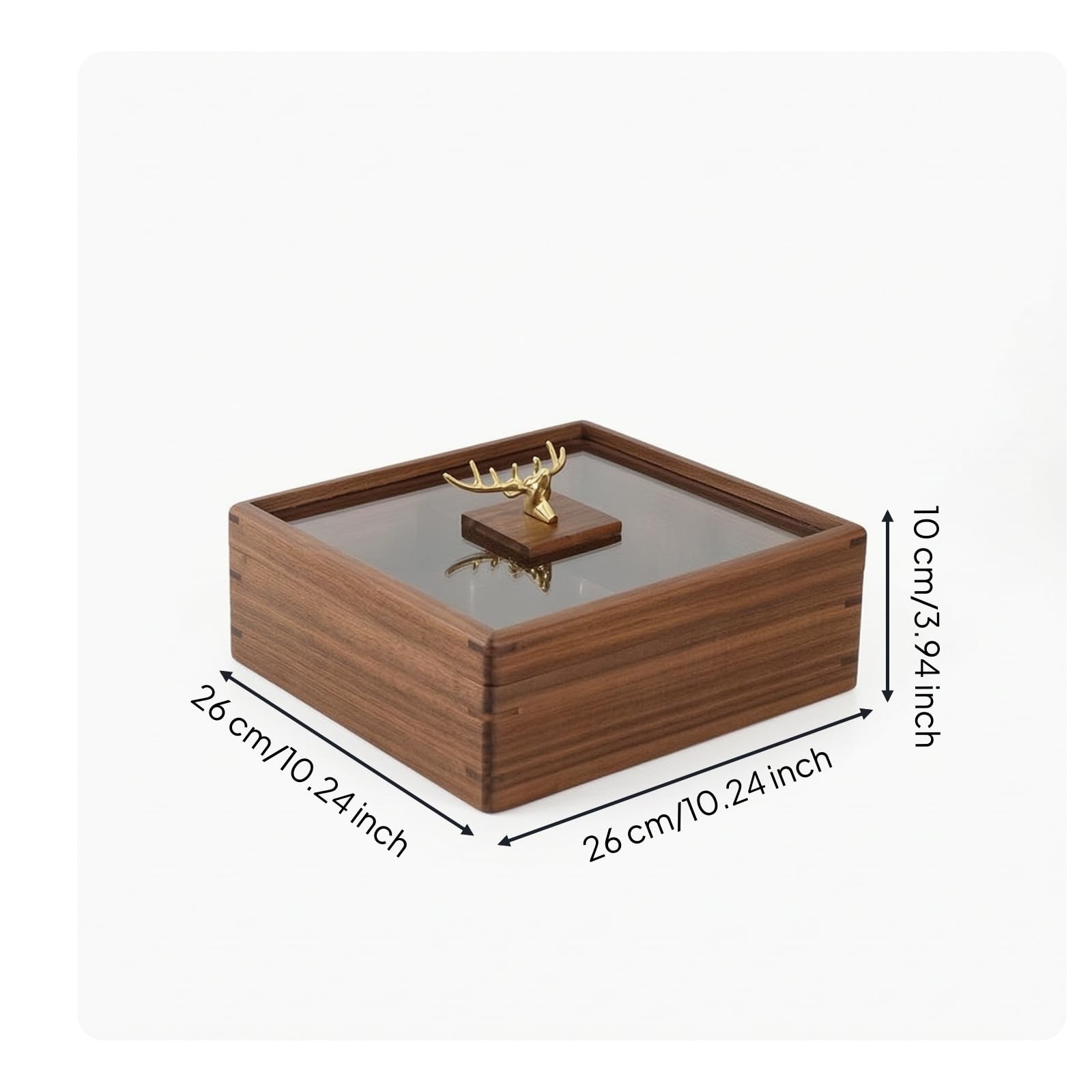Scatola Portafrutta con Divisori Stile Cinese Moderno Scatola in Legno con Coperchio Ermetico Contenitore per Del Tè, Tre Strati