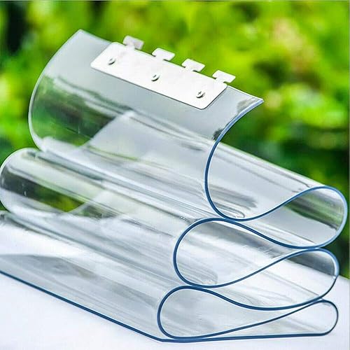 Miniatura 2 de CNCEST 9Pcs Strip Door Cortinas Cooler Clear PVC Plastic Cortinas para centro comercial