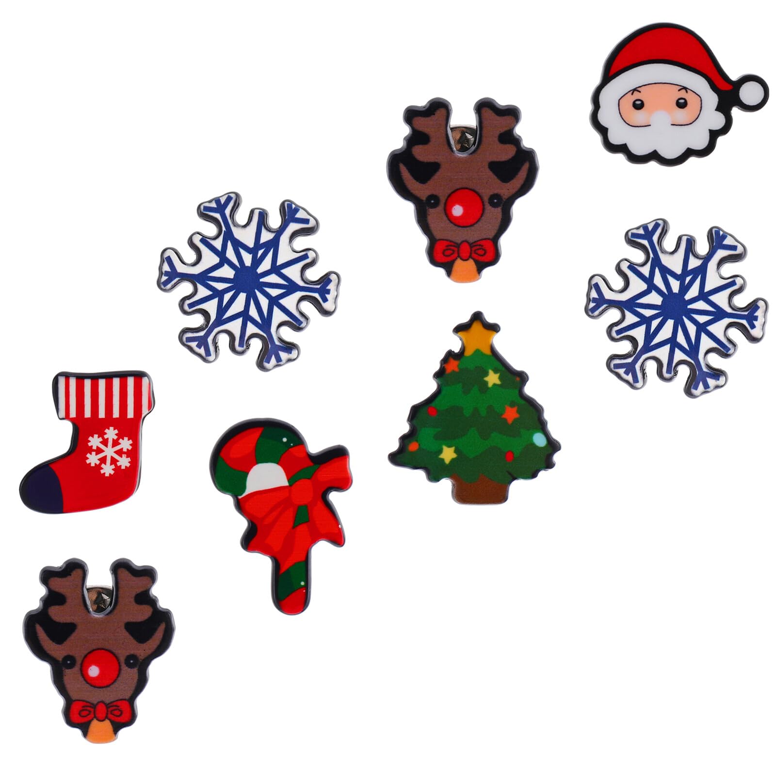 Ipetboom 8 Broches Navideños Dibujos Animados para Decorar Fiestas de Navidad Estilo Aleatorio