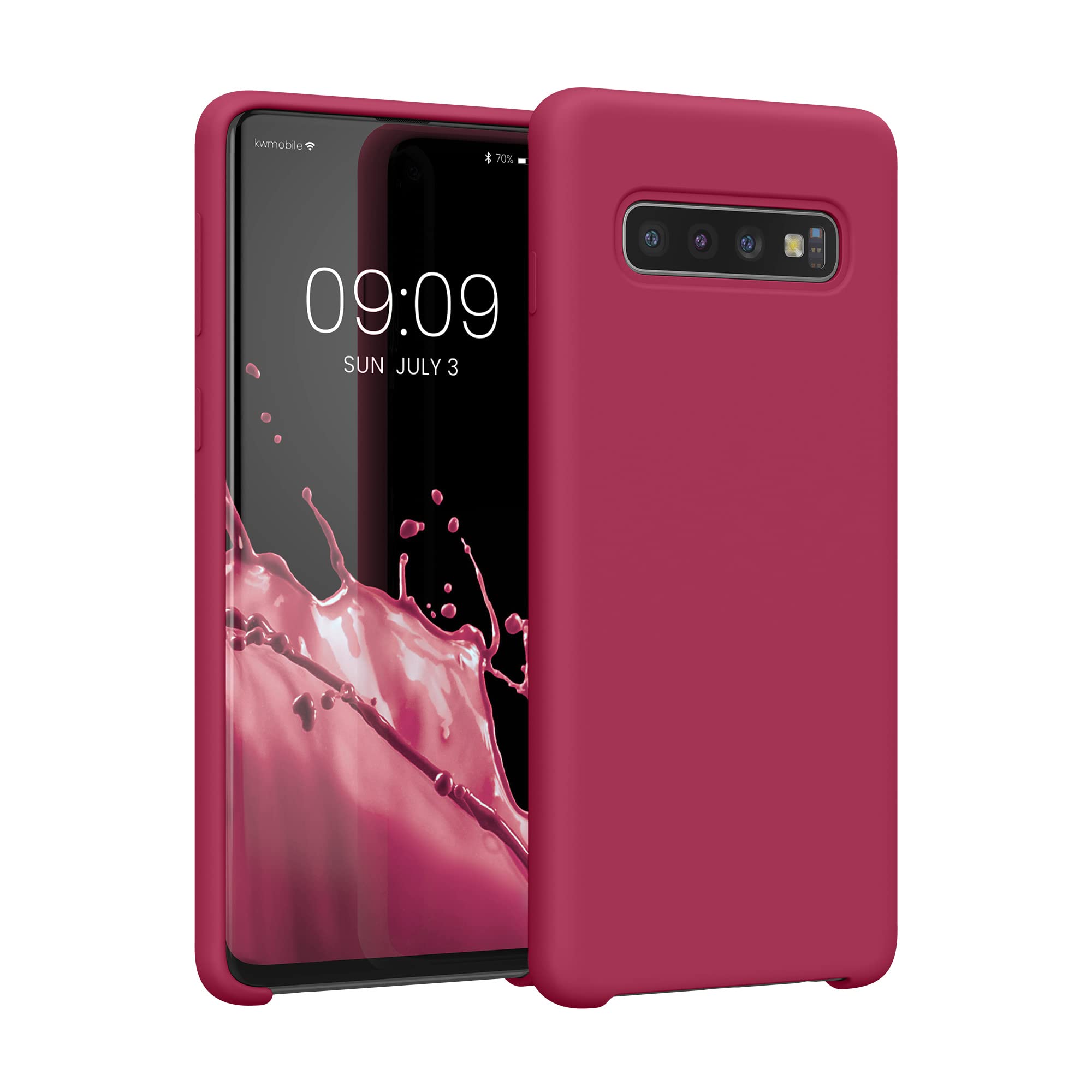 kwmobileCase Compatible with Samsung Galaxy S10 Case - TPU Silicone Phone Cover with Soft Finish - Fuchsia Matte