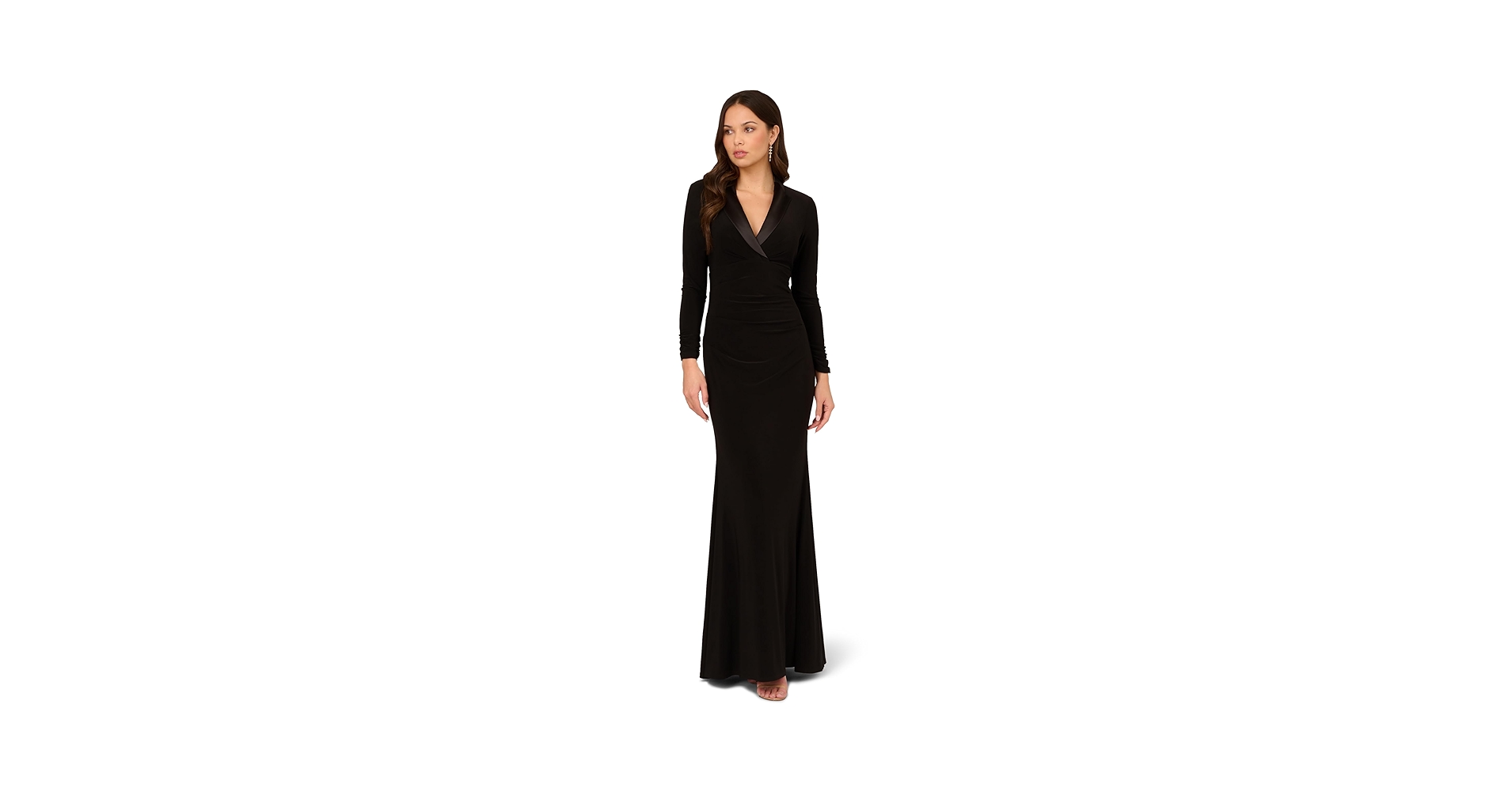 Amazon.com: Adrianna Papell Women's Tuxedo Long Dress, Black