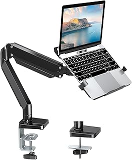 Mount PRO Laptop Arm Mount for Desk, 2 in 1 Function Monitor Laptop Stand, Fits Max 17" Notebook and 32" Computer Screen, ...