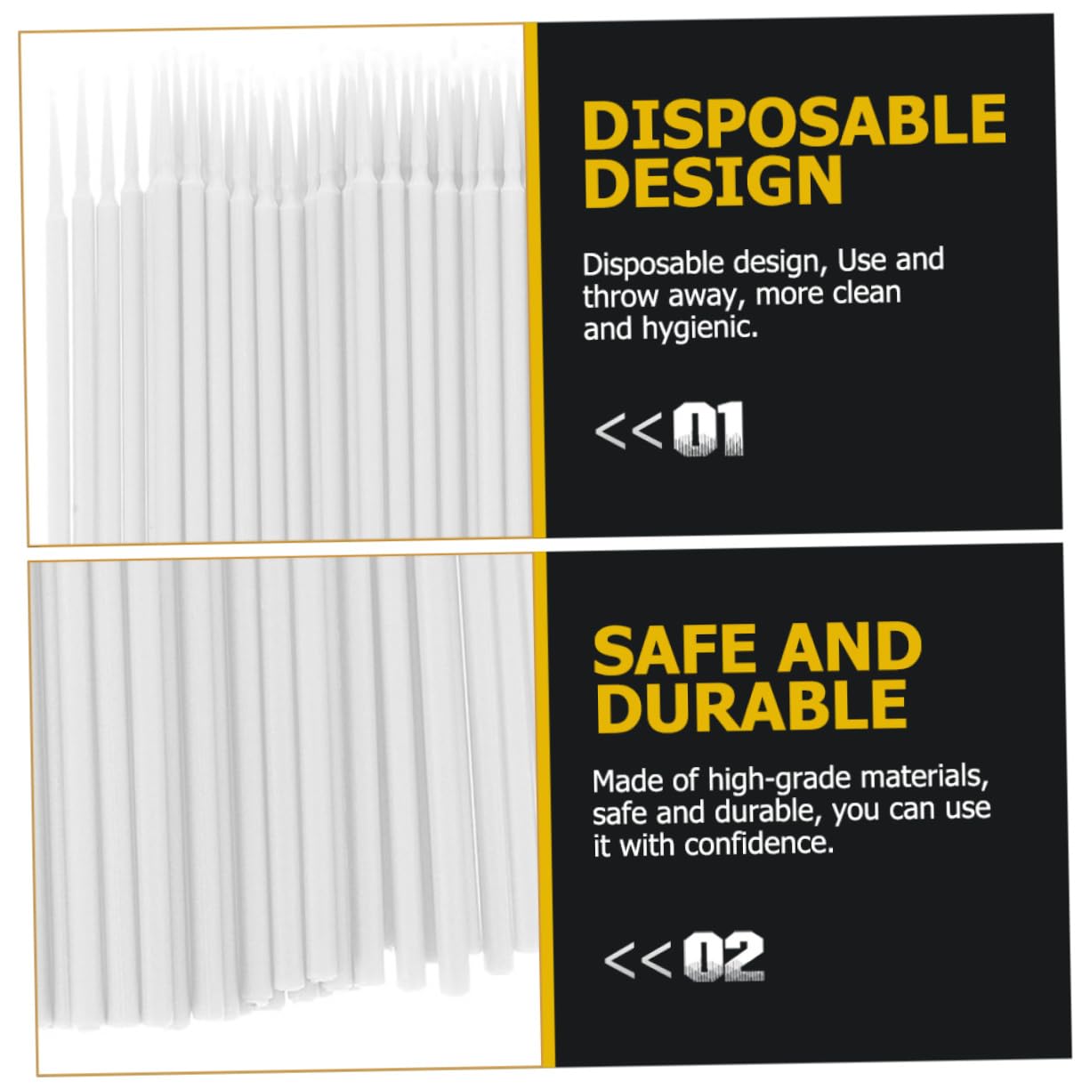 4Packs Disposable Beauty Swabs for Eyebrows Multipurpose Applicator Sticks for Cosmetic Use Comfortable Grip for Daily Needs and Precision Application