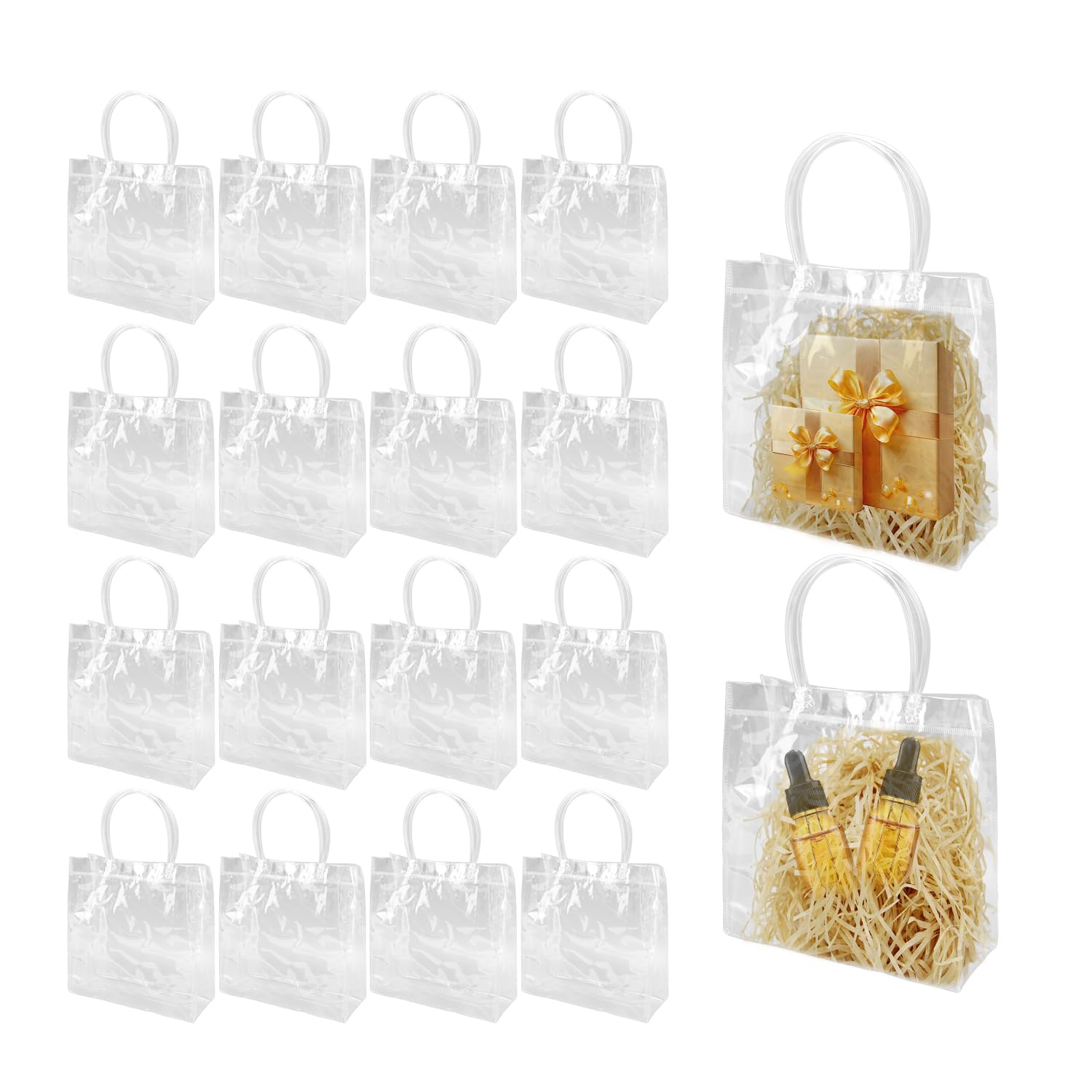 10 pezzi sacchetti regalo con maniglia, sacchetti regalo di carta con