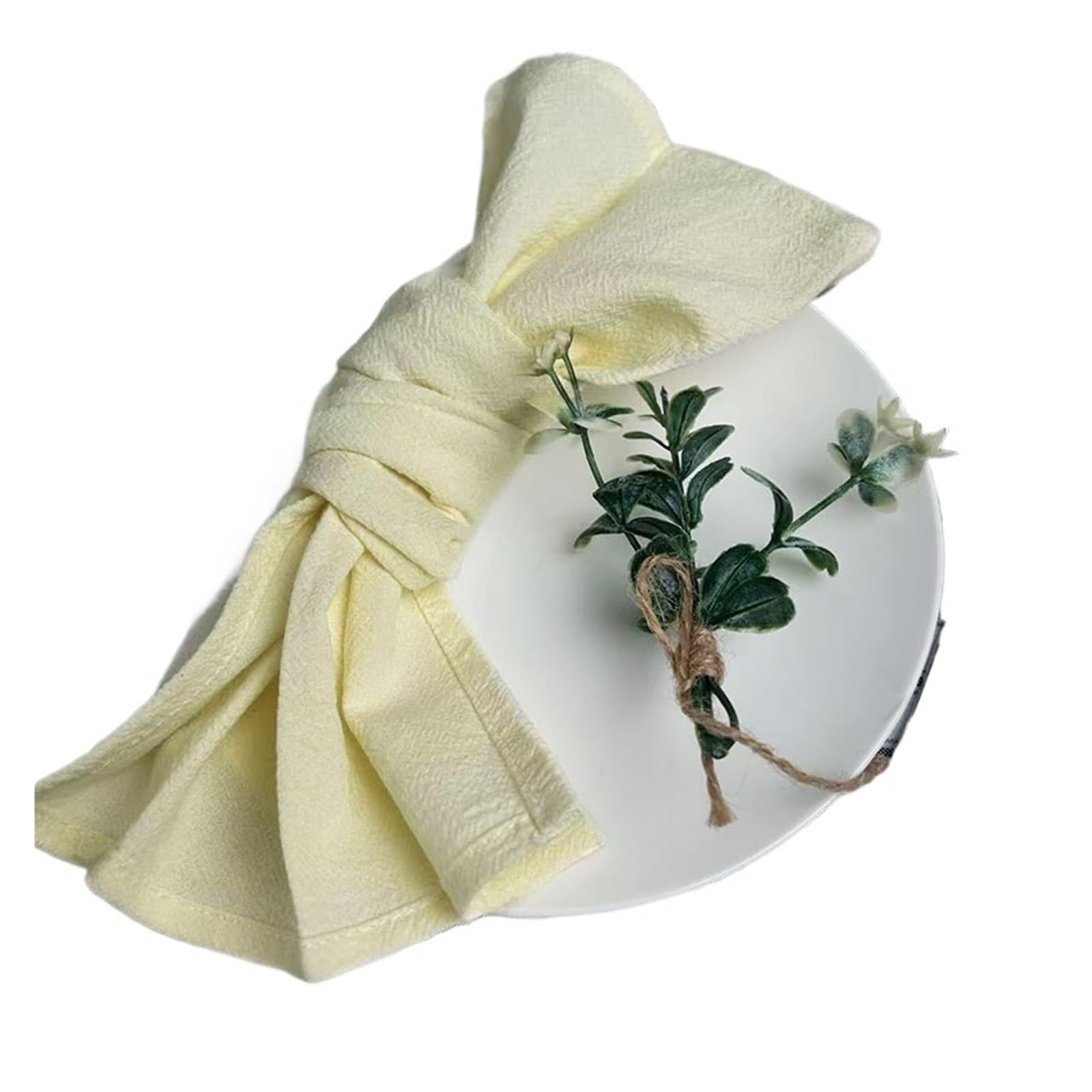 Weqyfdc Ivory Linen Napkins 64Pcs Napkin Cloths Dark Green 30X45cm Cotton Fabric Serviette Kitchen Tea Table Towels For Farmhouse Wedding Decoration(Ivory)