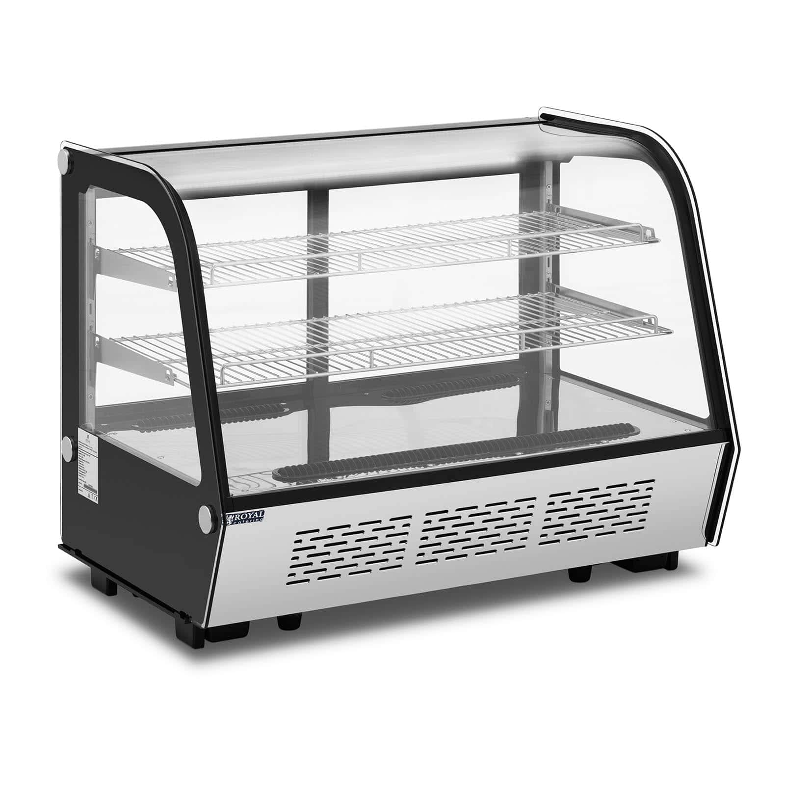 Royal Catering Vitrina Refrigerada Para Hostelería RCCC-160ST (Capacidad: 160 L, Temperatura: 2-10 °C, Con 3 niveles e iluminación LED)