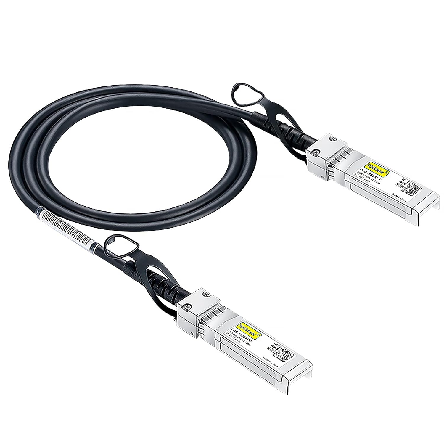 10Gtek SFP+ DAC Twinax Cable, 10G SFP+ to SFP+ Direct Attach Copper Patch Passive Cable for Cisco SFP-H10GB-CU1M, Meraki MA-CBL-TA-1M, Ubiquiti UniF, D-Link, Fortinet, 1-Meter(3.3ft)