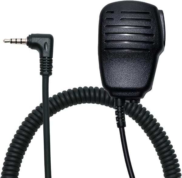 Shoulder Speaker Microphone Compatible with Yaesu/Vertex FT-60R VX-1R VX-2R VX-3R VX-5R, 360° Rotating Stainless Steel Clip, Side PTT, 3.5mm Audio Jack - 4