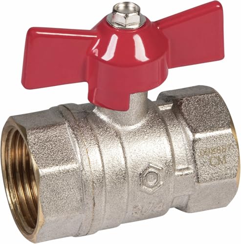Cornat Kugelhahn 3/4 Zoll IG Flügelgriff - Messing vernickelt - Mit Flügelgriff - Betriebsdruck: max. 25 bar / Wasserhahn / Absperrhahn / Absperrventil / T594105