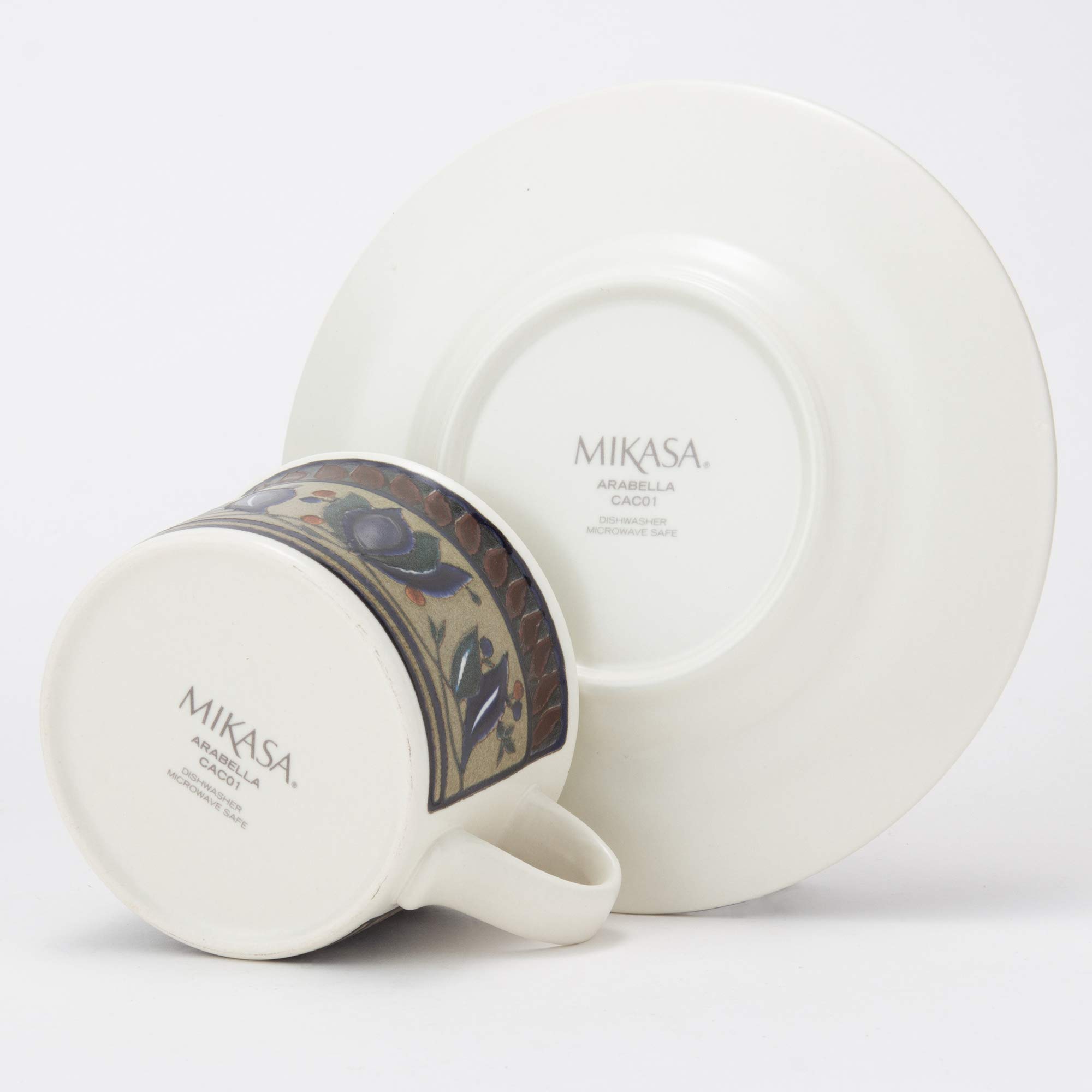 Amazon.co.jp: MIKASA カップ&ソーサー アラベラ ホワイト カップ/直径 