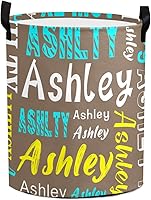 Vista 2 de Cesta de lavandería personalizada con nombre, cesta de lavandería plegable con asa para baño, sala de estar, dormitorio