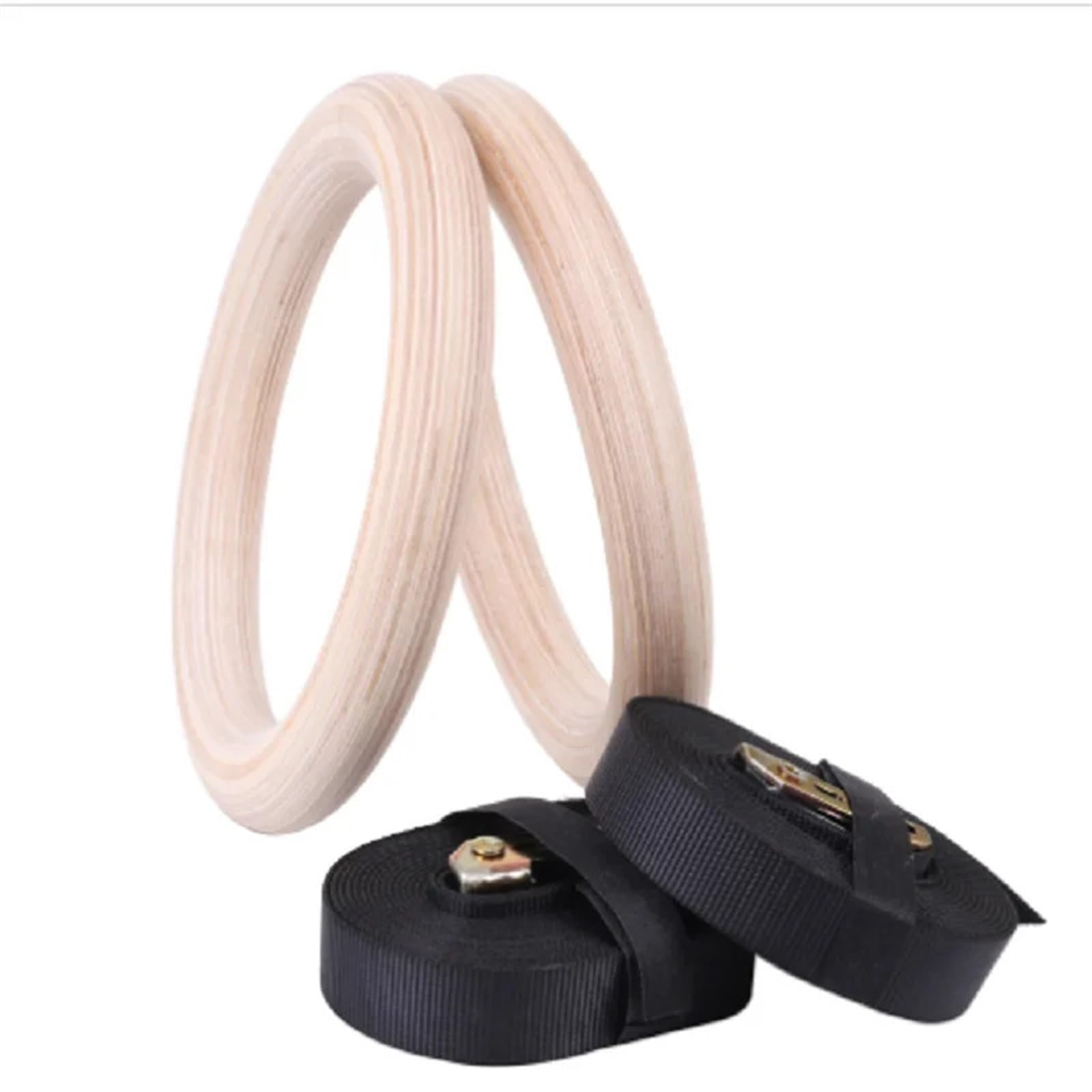 Anelli da Ginnastica 2 Pezzi/Paia Anelli di Legno Ginnastica Portatili Palestra Spalle Forza Casa Fitness Attrezzatura for l'allenamento