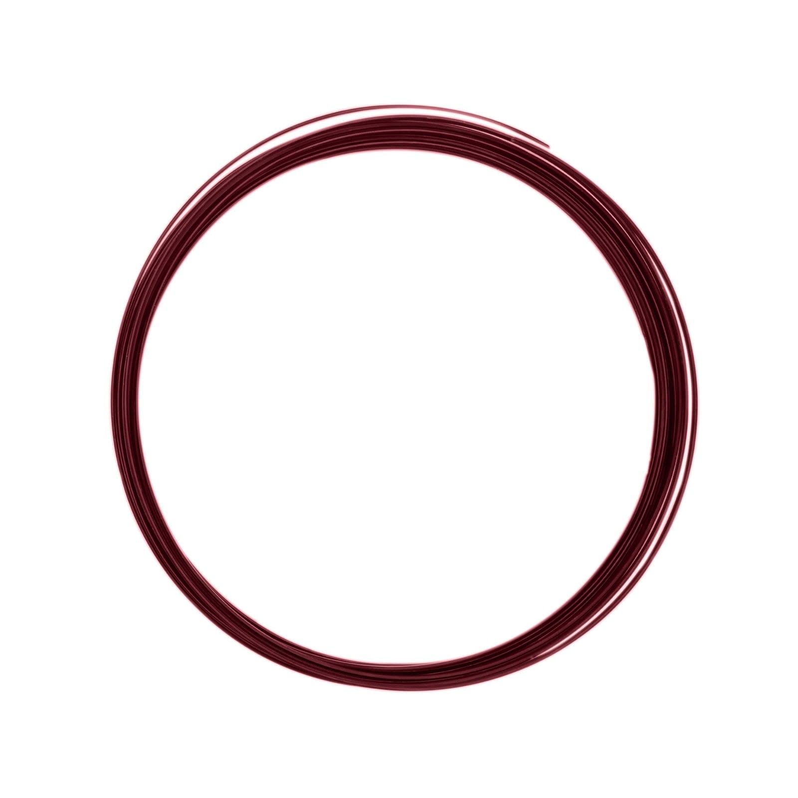 Vaessen Creative 24234-023 Aludraht Flach Schmuck, Biegsam, Aluminium, dunkelrot, 3, 5 x 1 mm x 5 m