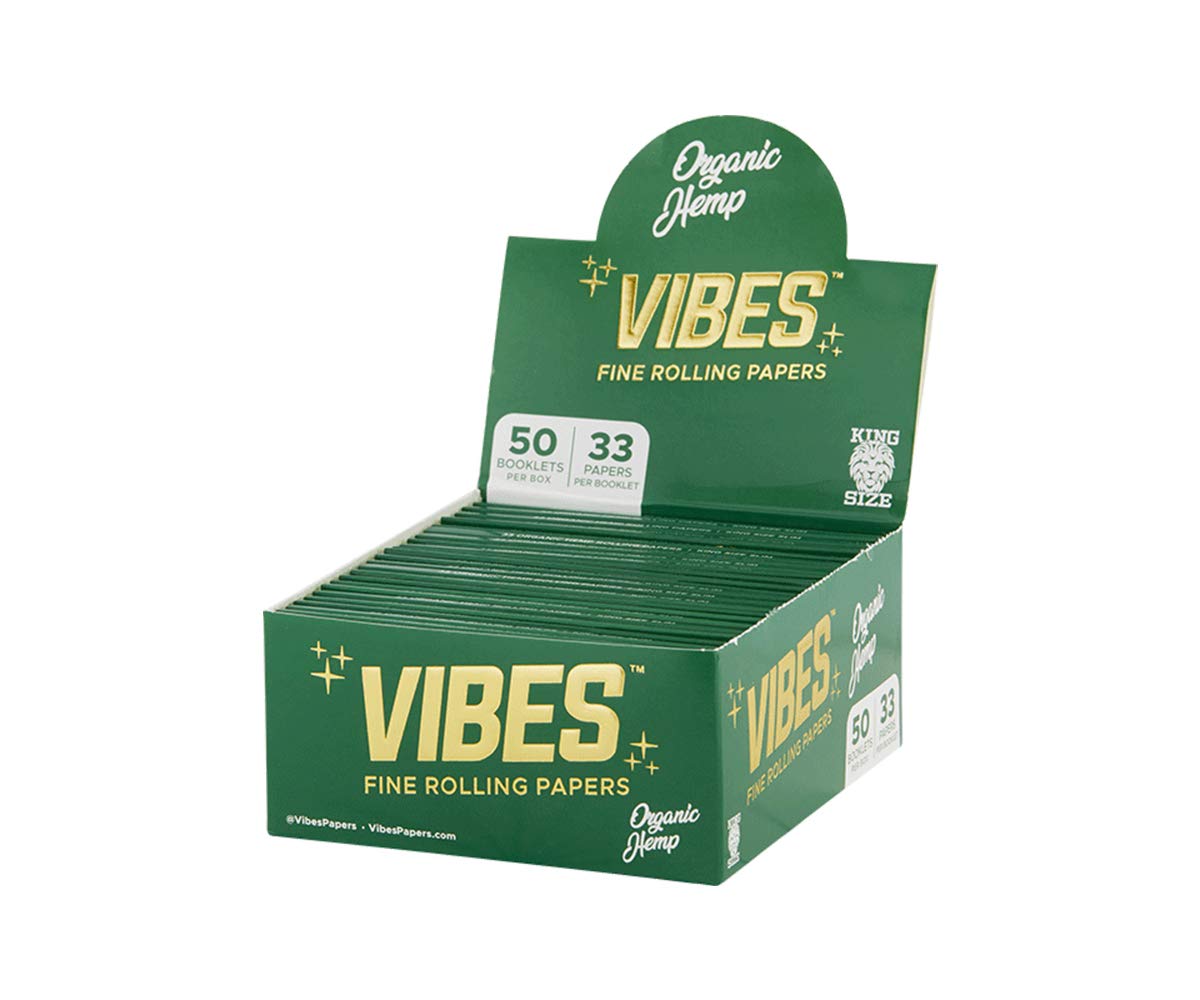 Amazon.com: Vibes Rolling Paper King Size Booklet 33pc, Hemp Paper