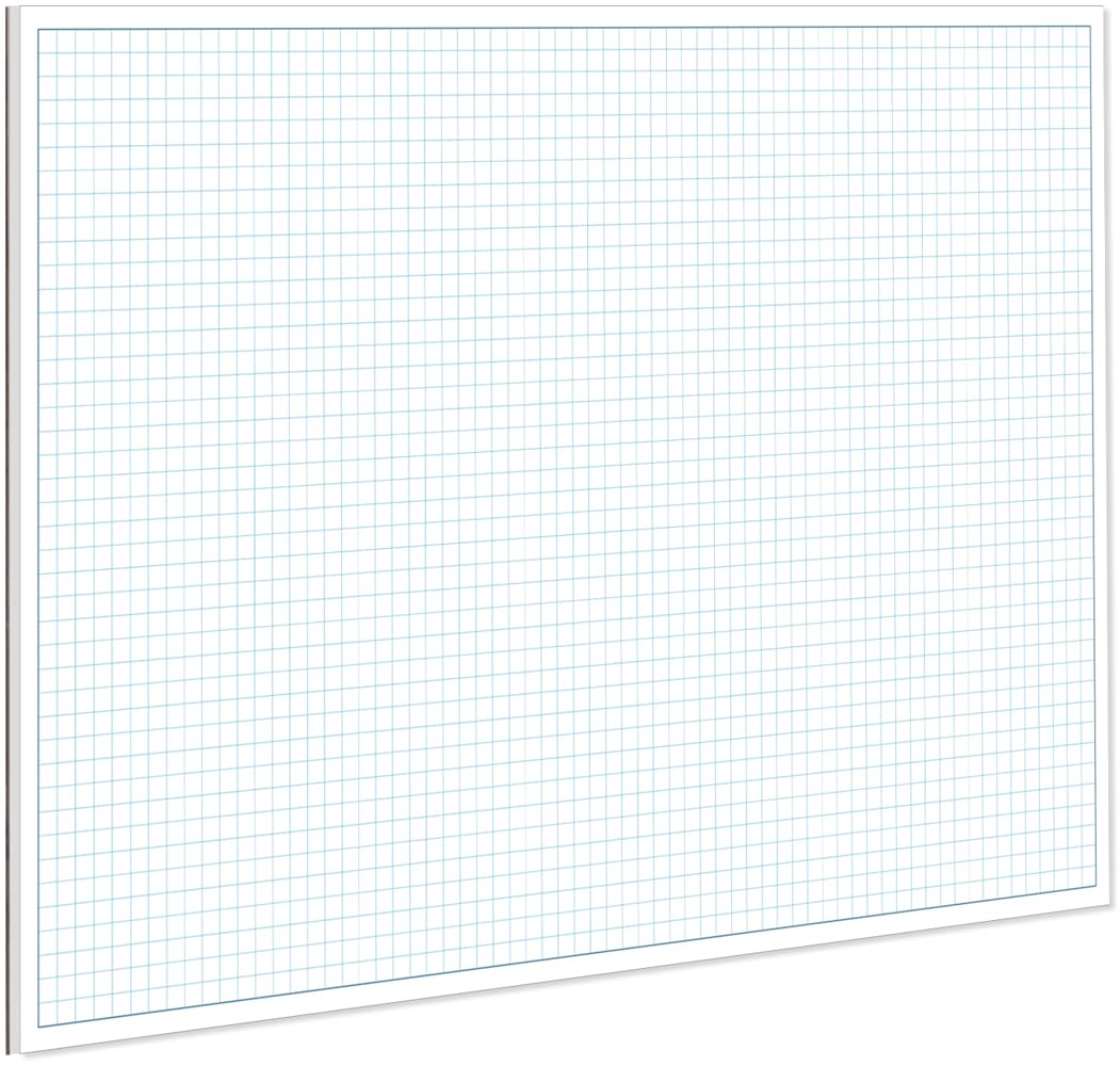 Engineering Graph Paper Pads, 11x17 Quadrille 25 Sheets/50 Pages Grid Paper for Drafting, Engineering, Blueprint Drawing, 4x4 Blue Quad Rule, 100gsm