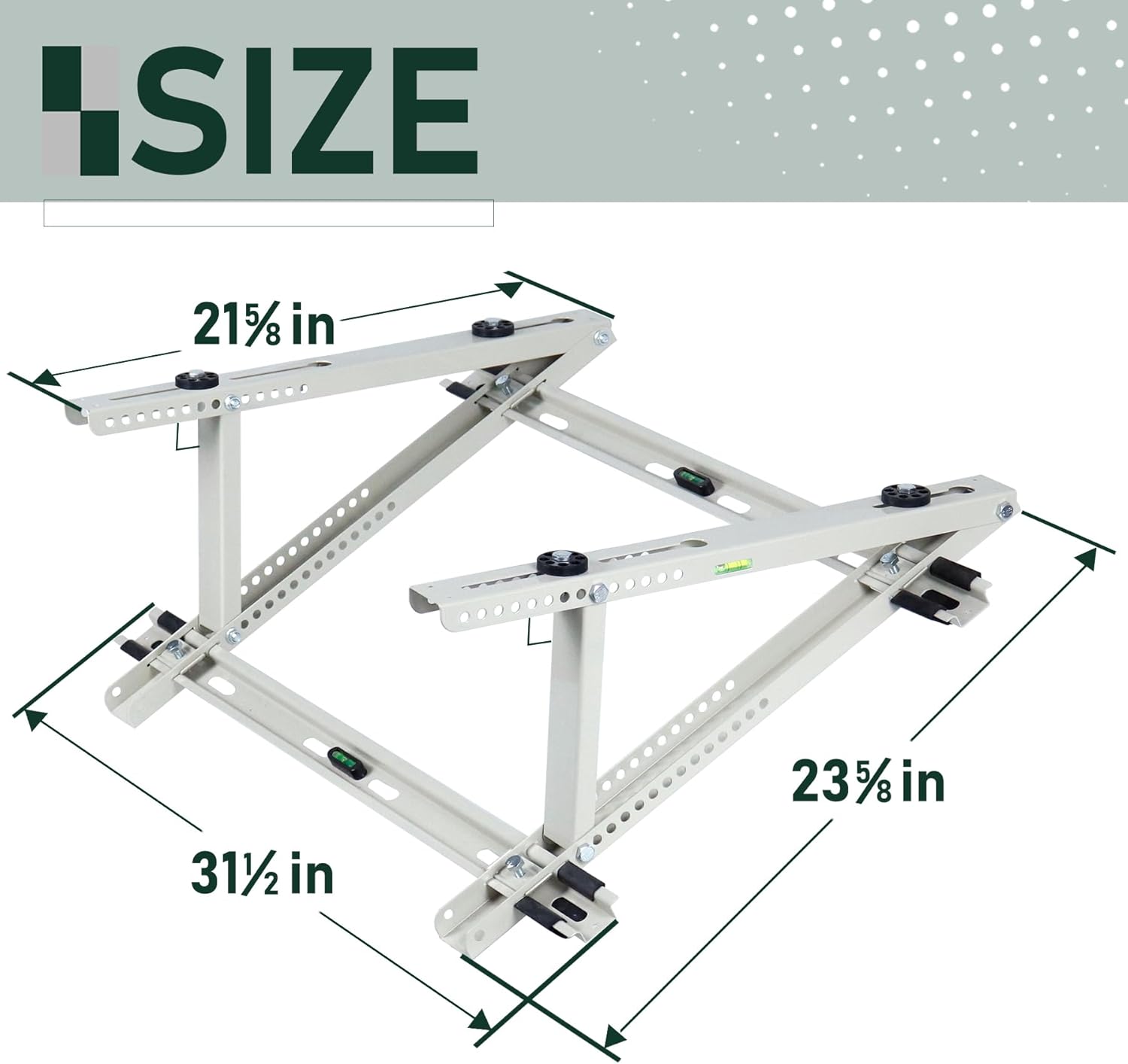 Flehomo Air Conditioner Rooftop Mount Bracket for Mini Split Air Conditioners Heat Pump System, Adjustable Mounting Bracket for Rooftop, Heavy Duty Roof Bracket for 9,000-24,000 BTU