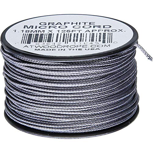 Atwood Rope Mfg Micro Cord 125Ft Graphite #TOP9