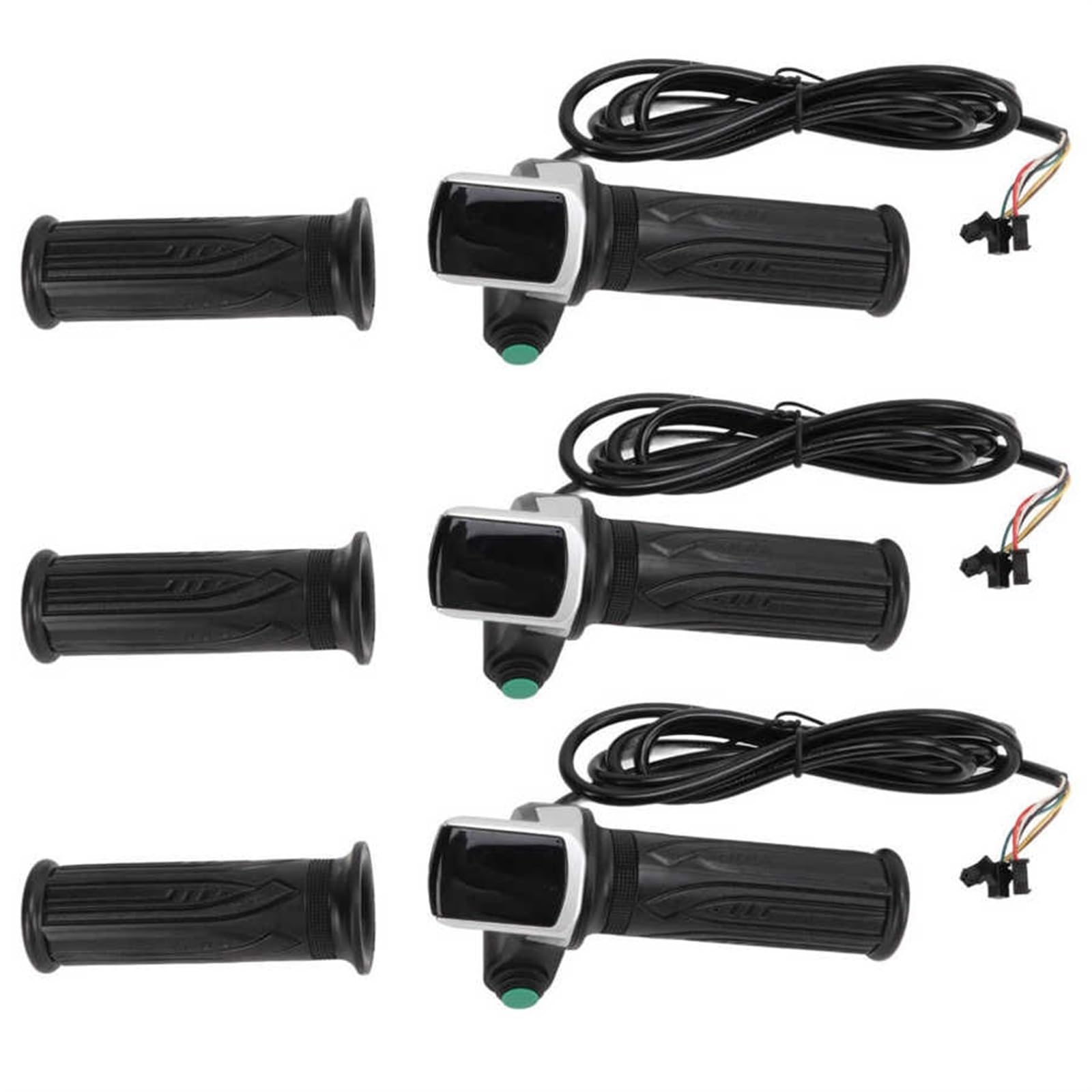For 24V36V48V Scooter elettrico Acceleratore Manopola Display LCD Con Pulsante Interruttore E-Bike Acceleratore Rotante Manubrio Impugnatura Pannello strumenti monopattino elettrico(36V)