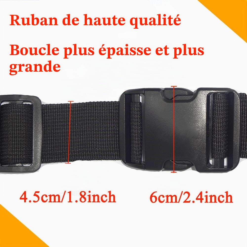 Jolik Harnais Moto sécurité Enfant Réglable Avec Deux Poignées, Matériau Réfléchissantes,Noir