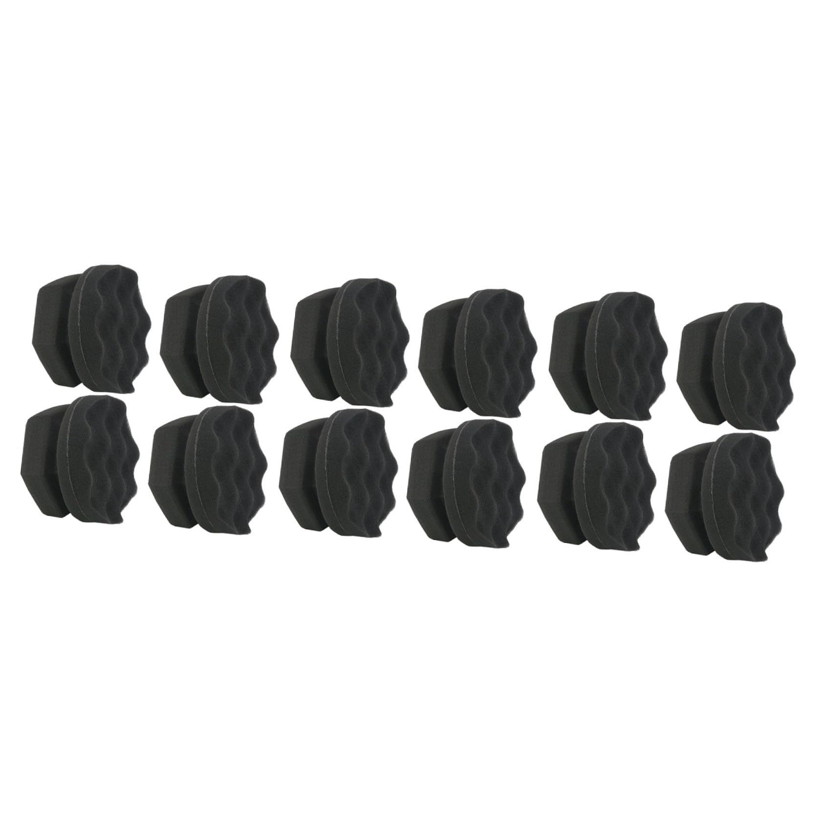 CALLARON 12piezas Esponja De Pulido Para Coche Esponja De Cera Para Auto Patrón De Olas Para Abrillantar y Limpiar Interior y Exterior Del Vehículo