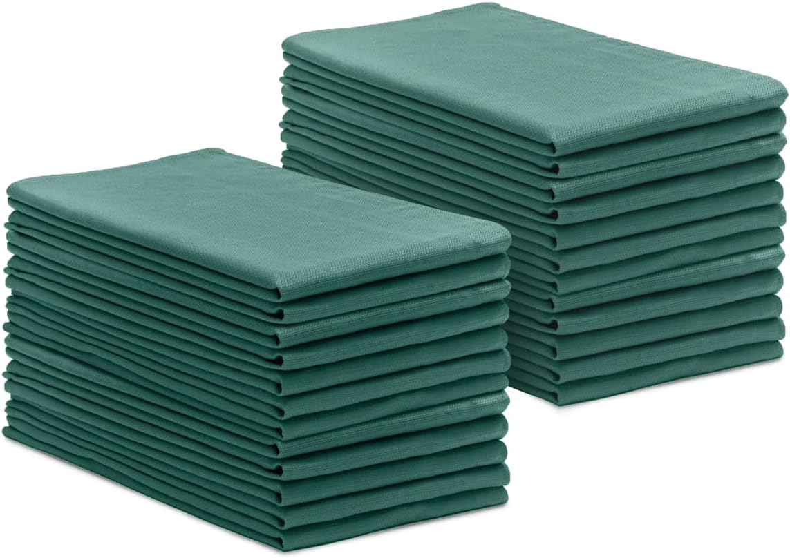 Surgical Huck Towels (Pack of 24) Size 17x26 Inches, 100% Cotton Cleaning Cloths, Multi-Purpose, Perfect for Hospitals and Home (Green)