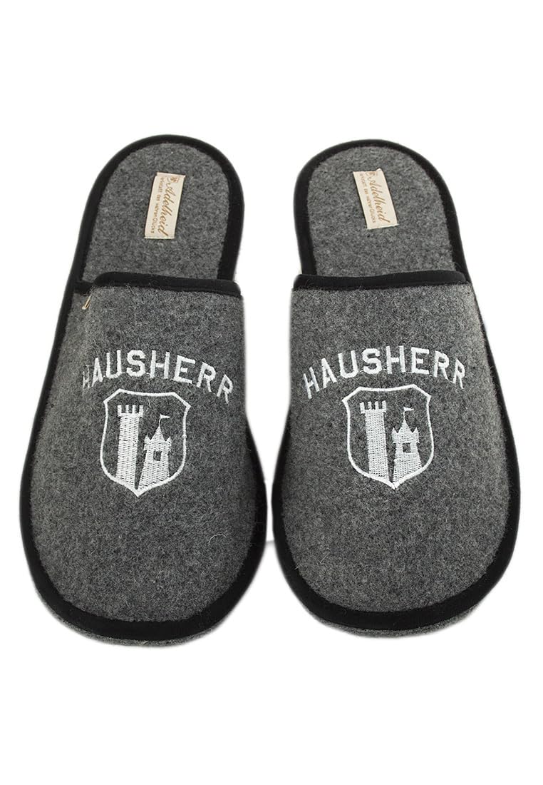 Adelheid Hausherr Filzpantoffel, Farbe:Rabenschwarz, Größe:42/43