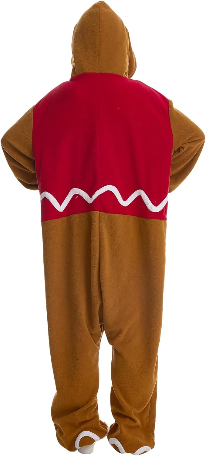 Adult Onesie Christmas Costume Unisex Cosplay Plush Pajama Halloween Cute One Piece Jumpsuit for Women Men - Image 4